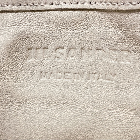 Jil Sander Mini Lambskin Leather Ivory White Drawstring Dumpling Bag Italy - Picture 12 of 12